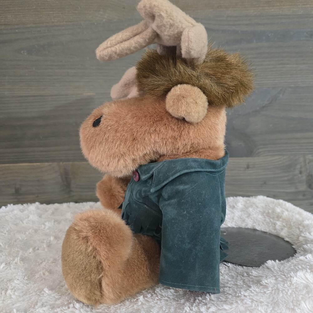 Davy Crocket Plush Moose Animal Papel Tag Coonskin Hat Fringe Jacket